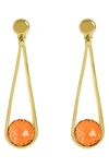 Dean Davidson Women's Sol 22k Gold-plated & Orange Onyx Mini Ipanema Earrings In Orange Onyx/ Gold