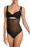 Wolford Tulle Forming String Bodysuit In Black