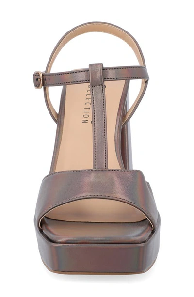 Journee Collection Parson Platform Sandal In Purple