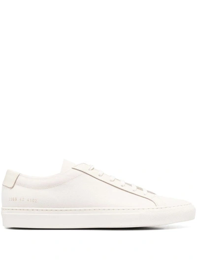 Common Projects Original Achilles Sneakers In Beige Leather In White