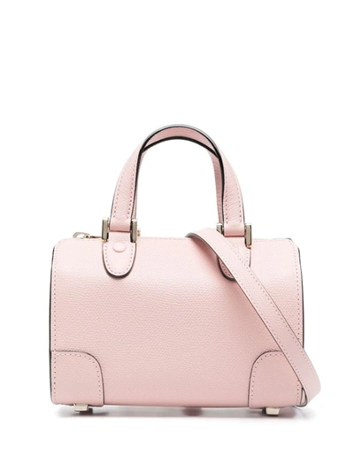 Valextra Micro Babila Top Handle Bag In Light Pink