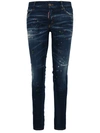 Dsquared2 Jennifer Low-rise Skinny Jeans In Blue