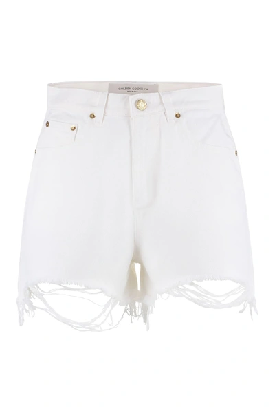 Golden Goose High-rise Shorts In White