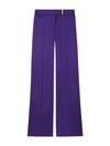 Tom Ford Mid Rise Wide Fluid Satin Pants In Purple