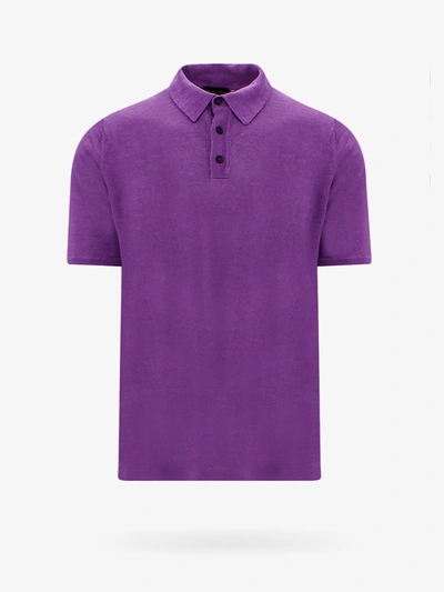 Roberto Collina Polo Shirt In Purple