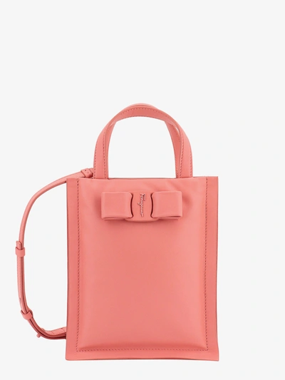 Ferragamo Mini Viva Leather Bag In Pink