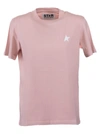 Golden Goose Pink Cotton T-shirt In Lavanda