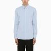 Salvatore Piccolo Poplin Cotton Alberto Shirt With Breast Pocket In Blue