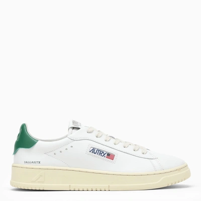 AUTRY AUTRY WHITE/GREEN DALLAS SNEAKERS IN LEATHER