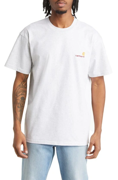Carhartt Embroidered Organic Cotton Logo T-shirt In White