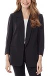 Jones New York Notch Collar Rolled Cuff Bi-stretch Blazer In Jones Black