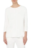 Jones New York Women's Serenity Knit 3/4 Sleeve Tunic Top In Nyc White