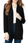 Jones New York Open Front Icon Cardigan In Jones Black