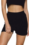 Skims Boyfriend Stretch-modal And Cotton-blend Jersey Boxer Shorts In Onyx