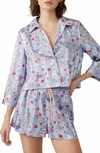 FREE PEOPLE PILLOW TALK SATIN SHORT CROP PAJAMAS