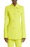 Proenza Schouler Viscose Suiting Blazer Jacket With Detail Buttons In Sulphur