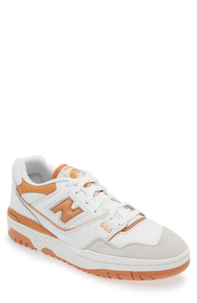 New Balance Men's 550 Low-top Sneakers In Munsell White/sepia