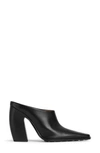 Bottega Veneta Leather Tex Mules With Covered Heel 10cm In Black