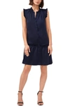 HALOGEN RUFFLE TRIM BUTTON DOWN DRESS