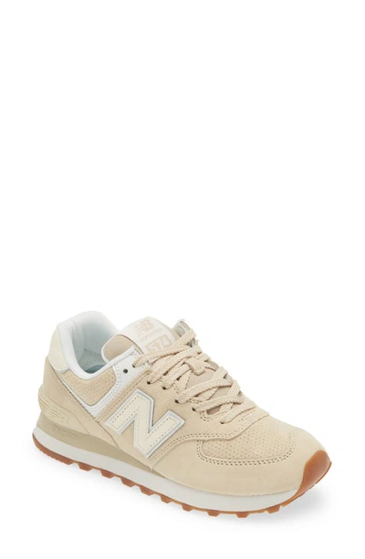 New Balance 574 Sneaker In Sandstone + Angora + Sea Salt