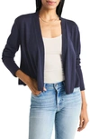 Splendid Loop Knit Open Front Cardigan In Navy