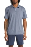 Swannies James Solid Stretch Golf Polo In Navy Heather