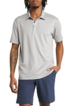 Swannies James Solid Stretch Golf Polo In Gray Heather