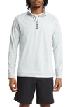 Swannies Graham Quarter Zip Golf Pullover In Fog Heather-navy