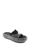 Zigi Hazel Platform Slide Sandal In Black Denim
