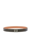 Loewe Anagram Belt In Smooth Calfskin In Black