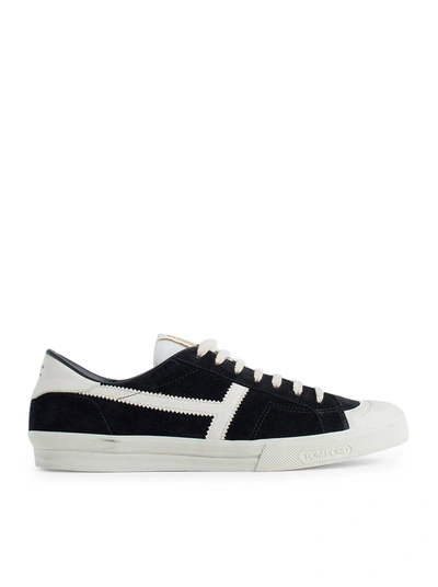 Tom Ford Jarvis Low Top Trainer In Nero
