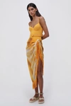 Jonathan Simkhai Eloise Marble Print Coverup Sarong In Zinnia Marble