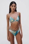 Jonathan Simkhai Harlen Marble Print Bikini Top In Laguna Marble