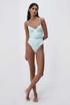 Simkhai Noa Belted One Piece In Seafoam
