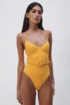 Simkhai Noa Bustier One-piece Swimsuit In Zinnia