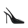 Saint Laurent George Square Toe Pumps In Black