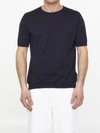 JOHN SMEDLEY BLUE COTTON JUMPER