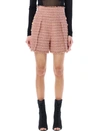 Balmain Tweed Tailored Shorts In Pink