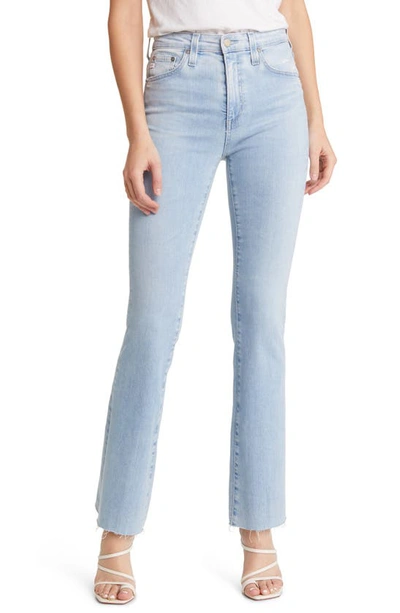 Ag Farrah High Waist Fray Hem Bootcut Jeans In 21 Years Coastline
