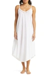Papinelle Lace Trim Cotton Nightgown In White