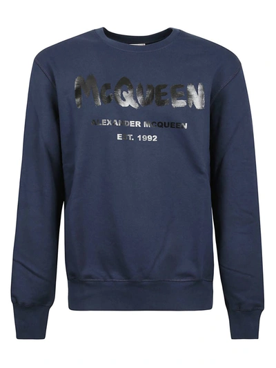 Alexander Mcqueen Sweatshirt In Blu