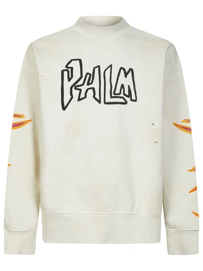 Palm Angels Sweatshirt In Cream