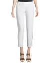 Eileen Fisher Plus Size Washable Crepe Slim-leg Pants In White