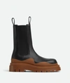 Bottega Veneta Black Tire Chelsea Boots