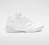 Converse Voltage Mid Ladies Triple White Leather High Top Sneakers