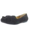 BELLINI SNUG WOMENS FAUX SUEDE RUCHED BALLET FLATS