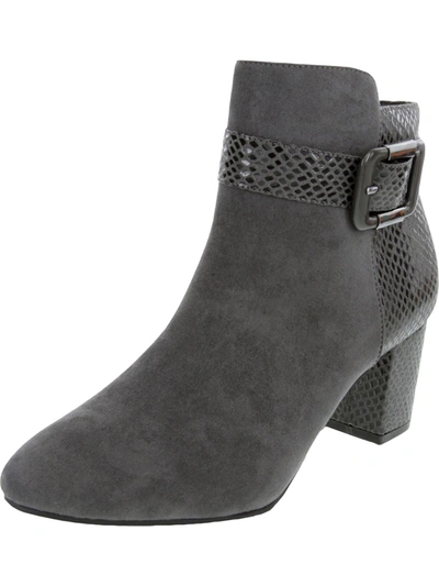 Karen Scott Ivyy Womens Zipper Padded Insole Ankle Boots In Grey