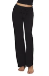 Skims Cotton Blend Jersey Pajama Pants In Soot