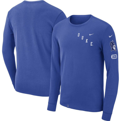 Nike Duke  Men's College Long-sleeve T-shirt In Blue