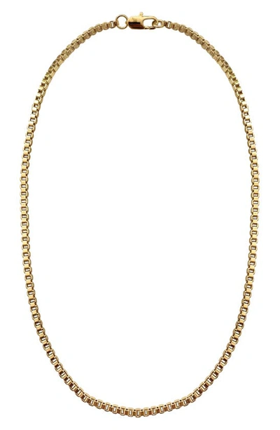 Laura Lombardi Gold Curb Chain Necklace In Gold Plated Brass